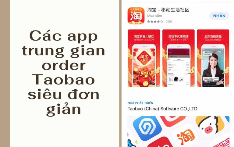 App mua hàng Taobao trung gian cung cấp nền tảng đơn giản, giao diện tiếng Việt cho khách hàng