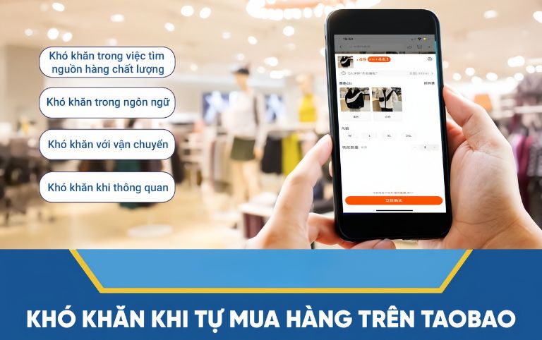 Một vài khó khăn khi tự order hàng Taobao