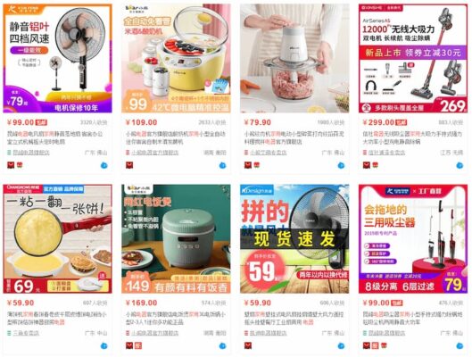 Nhập đồ điện gia dụng trên Taobao