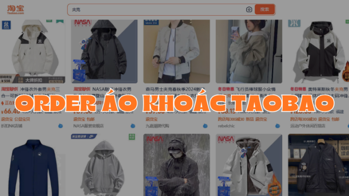 Order áo khoác Taobao