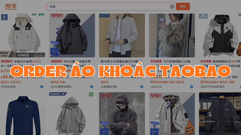 Order áo khoác Taobao