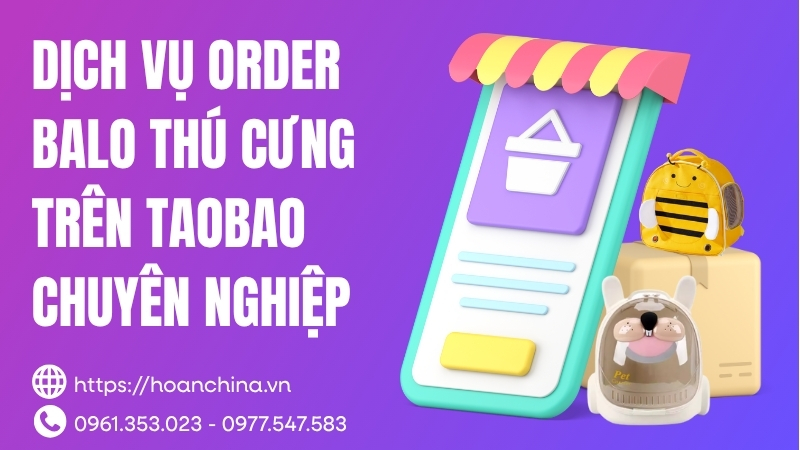 Order balo vận chuyển thú cưng trên Taobao