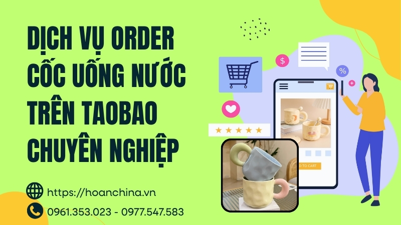 Order cốc uống nước Taobao