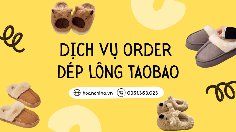 Order dép lông Taobao