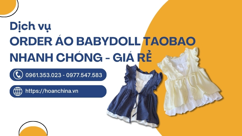order áo babydoll trên Taobao
