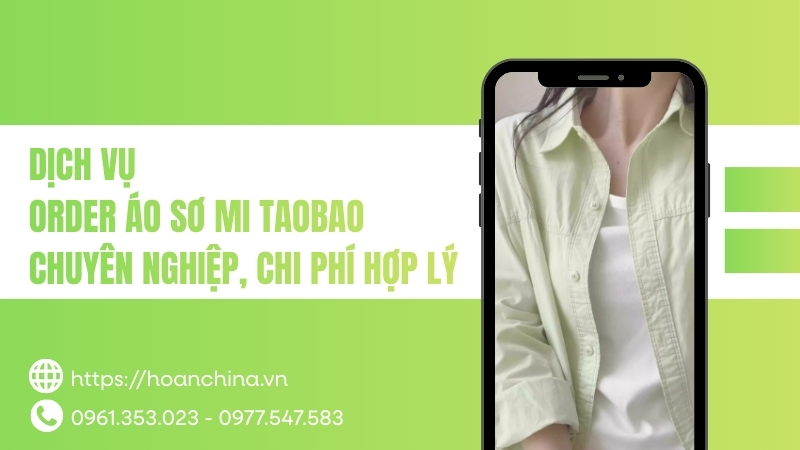 order áo sơ mi trên Taobao