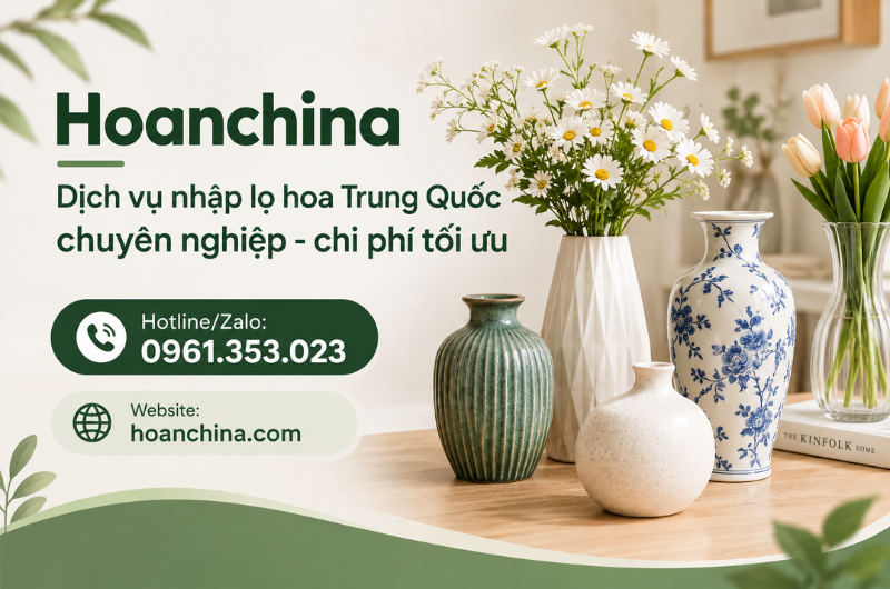 Nhập lọ hoa Trung Quốc